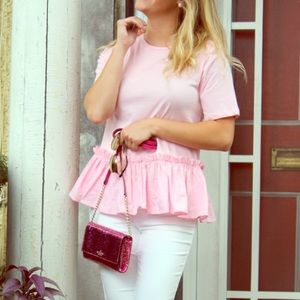 Pink peplum top 💕💕 SO CUTE!